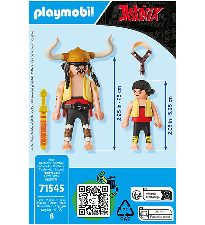 Playmobil Asterix - Huevos Y Bacon und Pepe - 71545 - 8 Teile