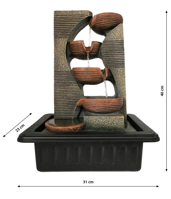 Dehner Polyresin-Zimmerbrunnen Steinkrüge