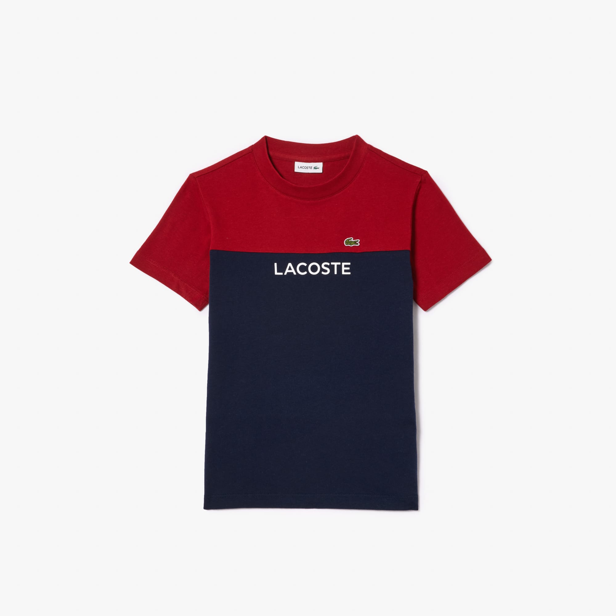 T-shirt enfant color-block Lacoste en jersey de coton biologique T-Shirts & Chemises - Rouge - Lacoste - Enfant