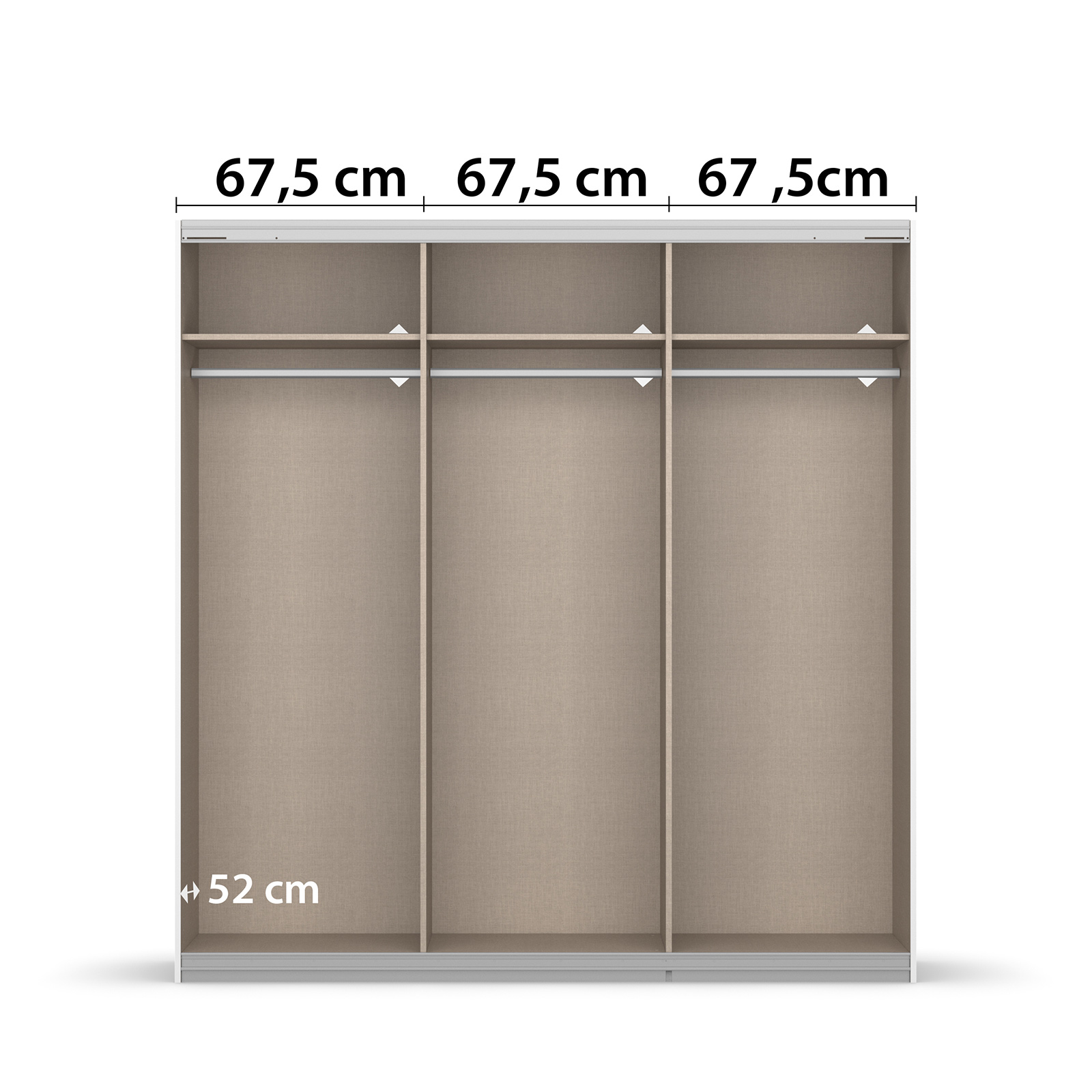 Schwebetürenschrank - anthrazit-seidengrau - mit Spiegel - 203x210 cm