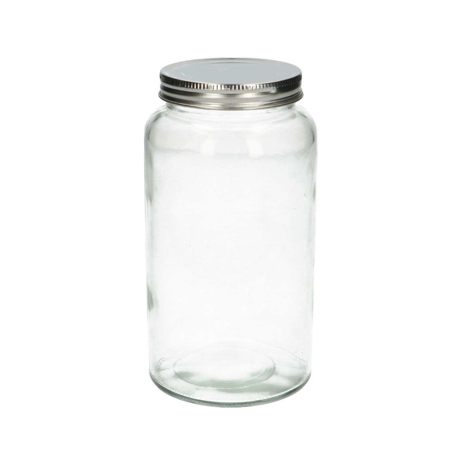 Voorraadpot, glas en metaal, 780 ml