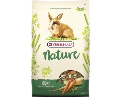 VERSELE-LAGA Nature Cuni knaagdiervoer 2,3 kg complete, graanvrije, vezelrijke voeding met essentiële vitamine C voor cavia's in vershoudzakje