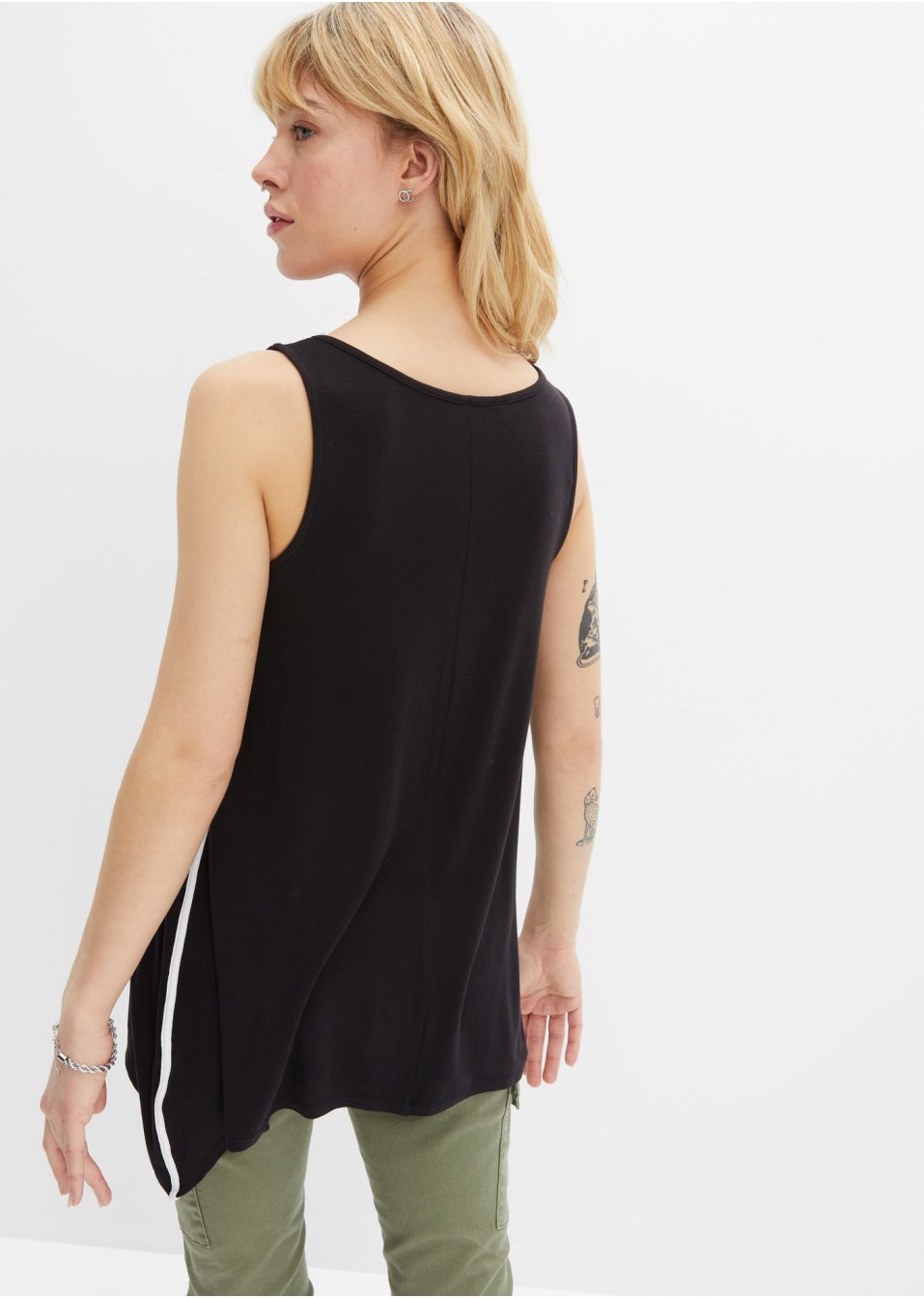 Top long avec imprimé en viscose
