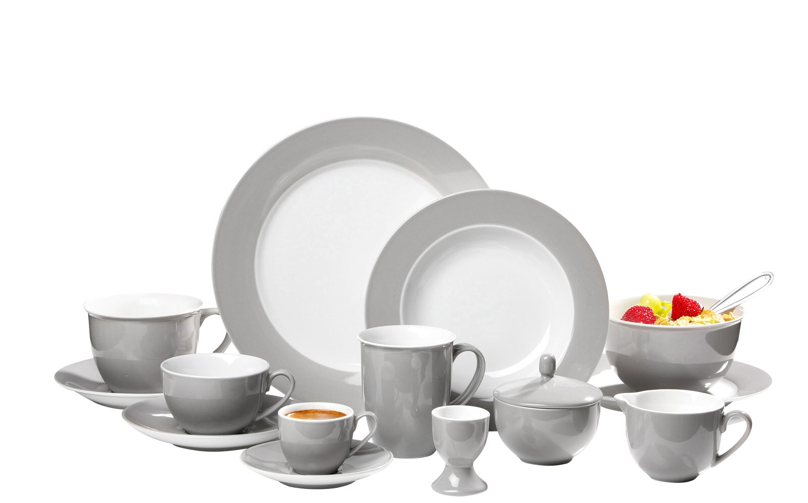 Ritzenhoff & Breker Kaffeebecher DOPPIO 6er Set grau