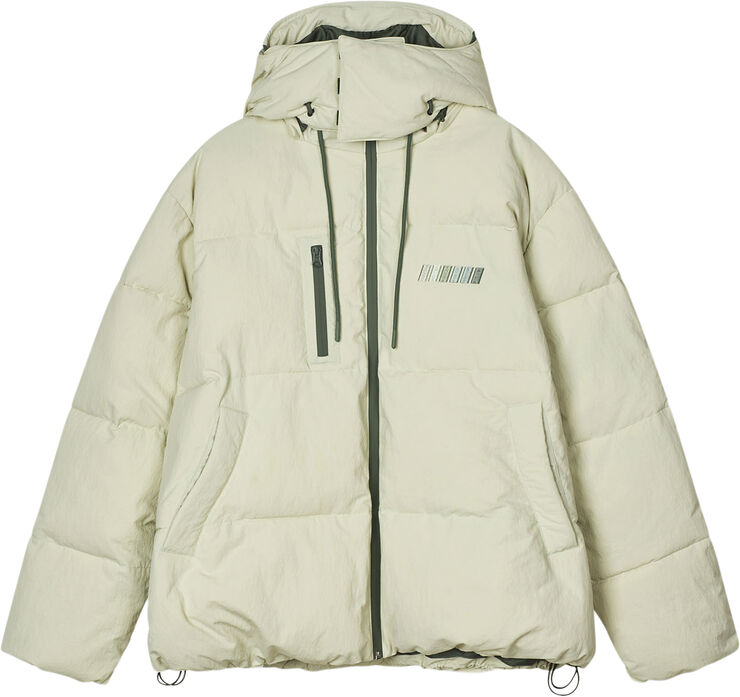 Barfod Excursion'' Boxy Logo Puffer Jacke Celadon tint