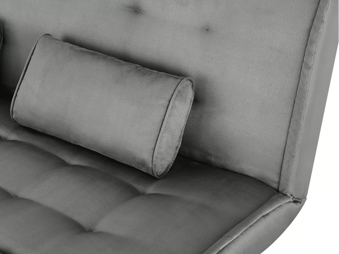 Canapé convertible clic-clac MISHAN en tissu - Gris