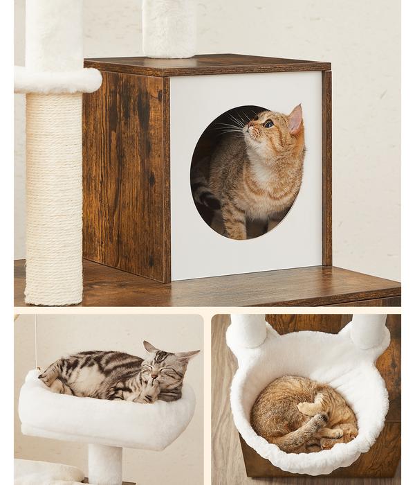 Feandrea Kratzbaum mit Katzenklo-Schrank, ca.