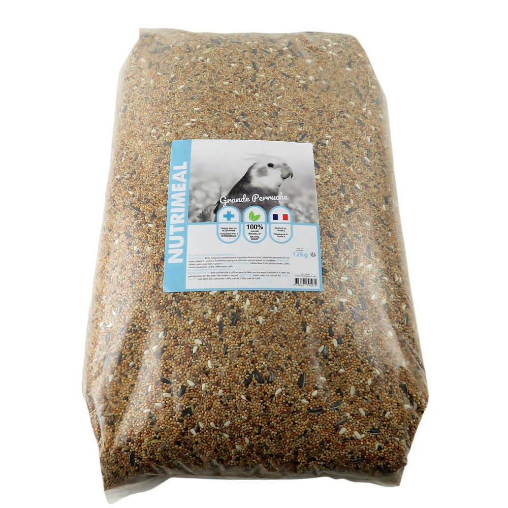 Graines grandes perruches nutrimeal - 12kg.
