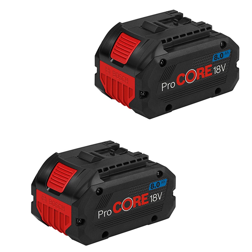 BOSCH PROCORE18V 2 x 8.0ah Battery Kit 0615990M2E