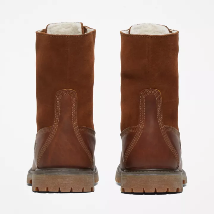 Bottine à revers Timberland Authentics imperméable pour femme en marron foncé