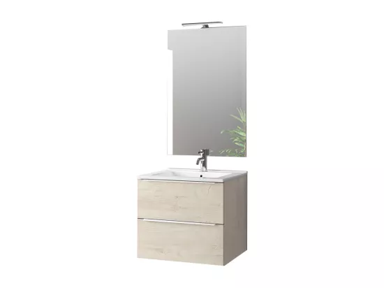 Ensemble de salle de bain 4 pièces LARISSA chêne d’Alaska