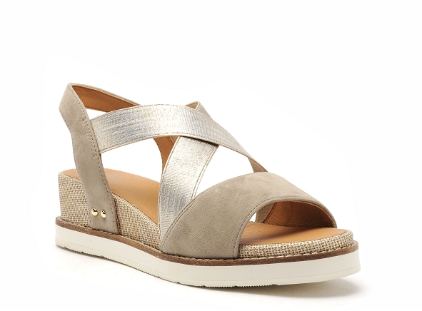 Fugitive nu pieds plats femme biscui kaki