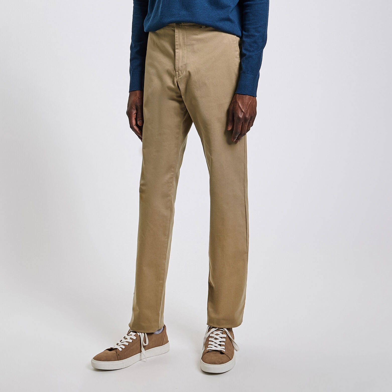 Pantalon chino regular Beige