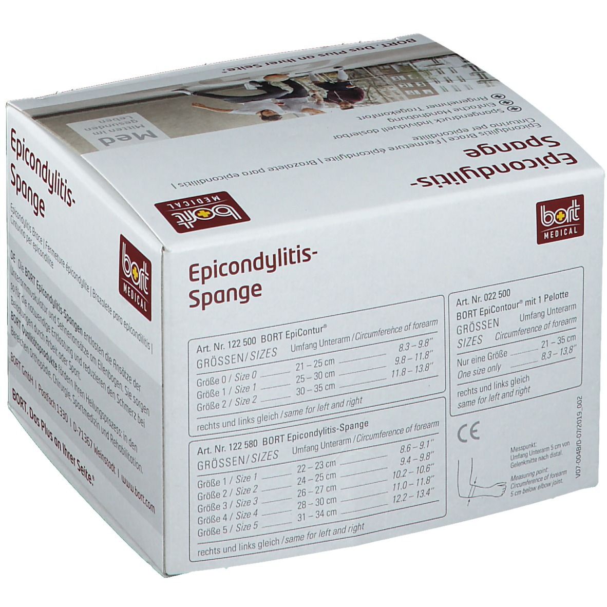 BORT Stabilo® Epicondylitis-Spange mit ulnarer Entlastung Gr. 1 grau