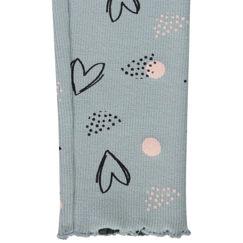 Legging en rib coton pour fille - Bleu moyen