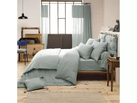 OUREA - Taie de Traversin 85x185cm Gaze de Coton Eucalyptus