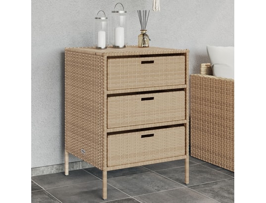 VIDAXL - Armoire de jardin Armoire de rangement de jardin beige 55x59x80 cm résine tres...