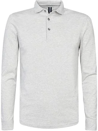 Profuomo Longsleeve Polo Grijs Melange PP2J00001A kopen