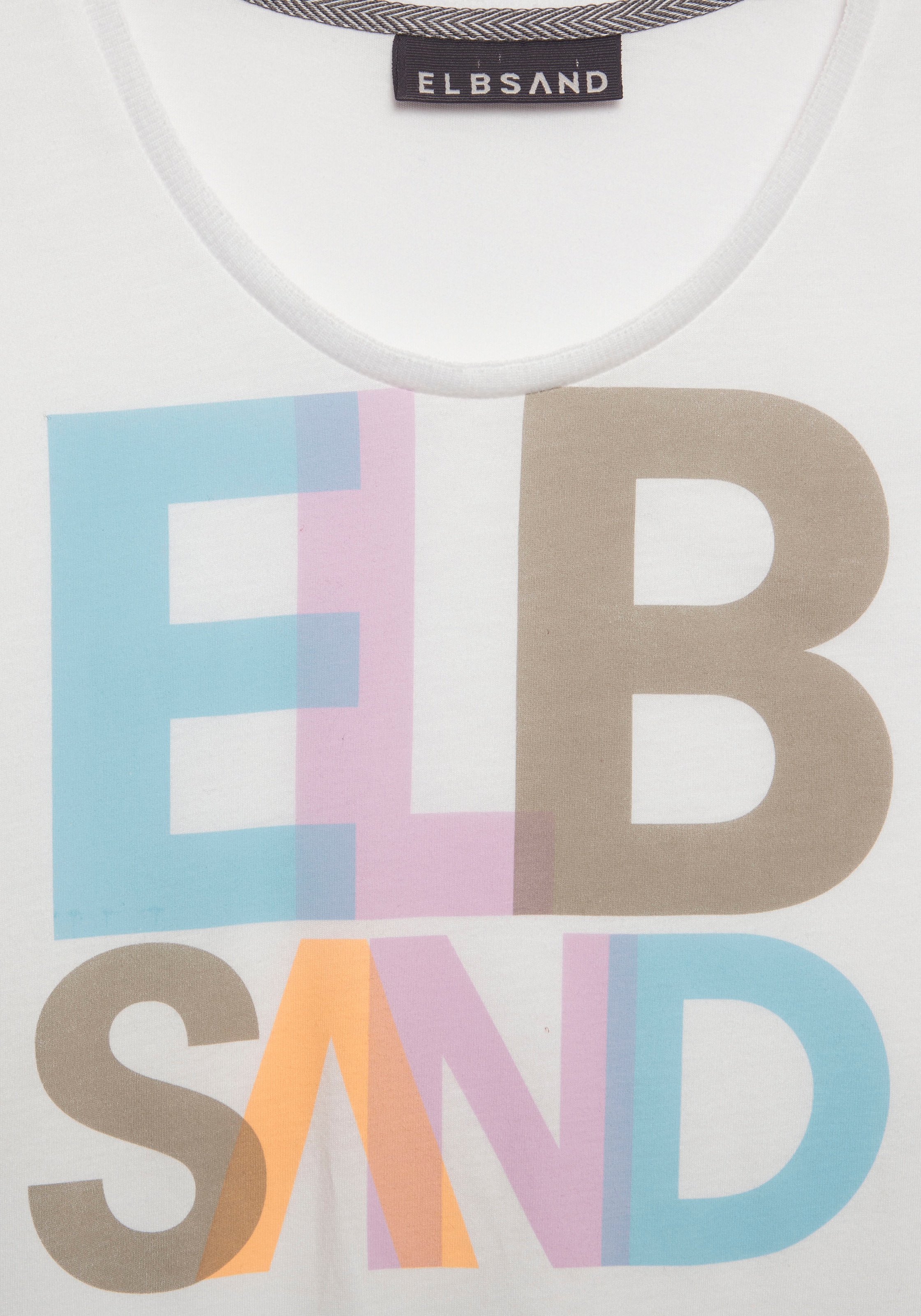 Elbsand Print-Shirt , mit Logodruck, Kurzarmshirt, sportlich
