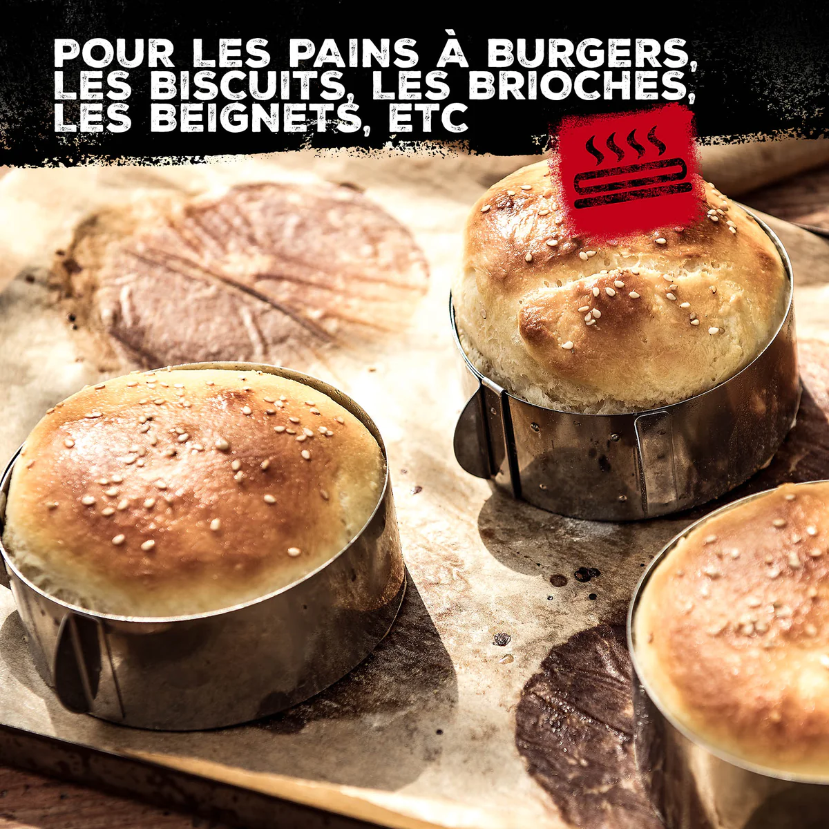 Lot de 2 emporte-pièces réglables 9 à 11,7 cm Barbecue FM Professional