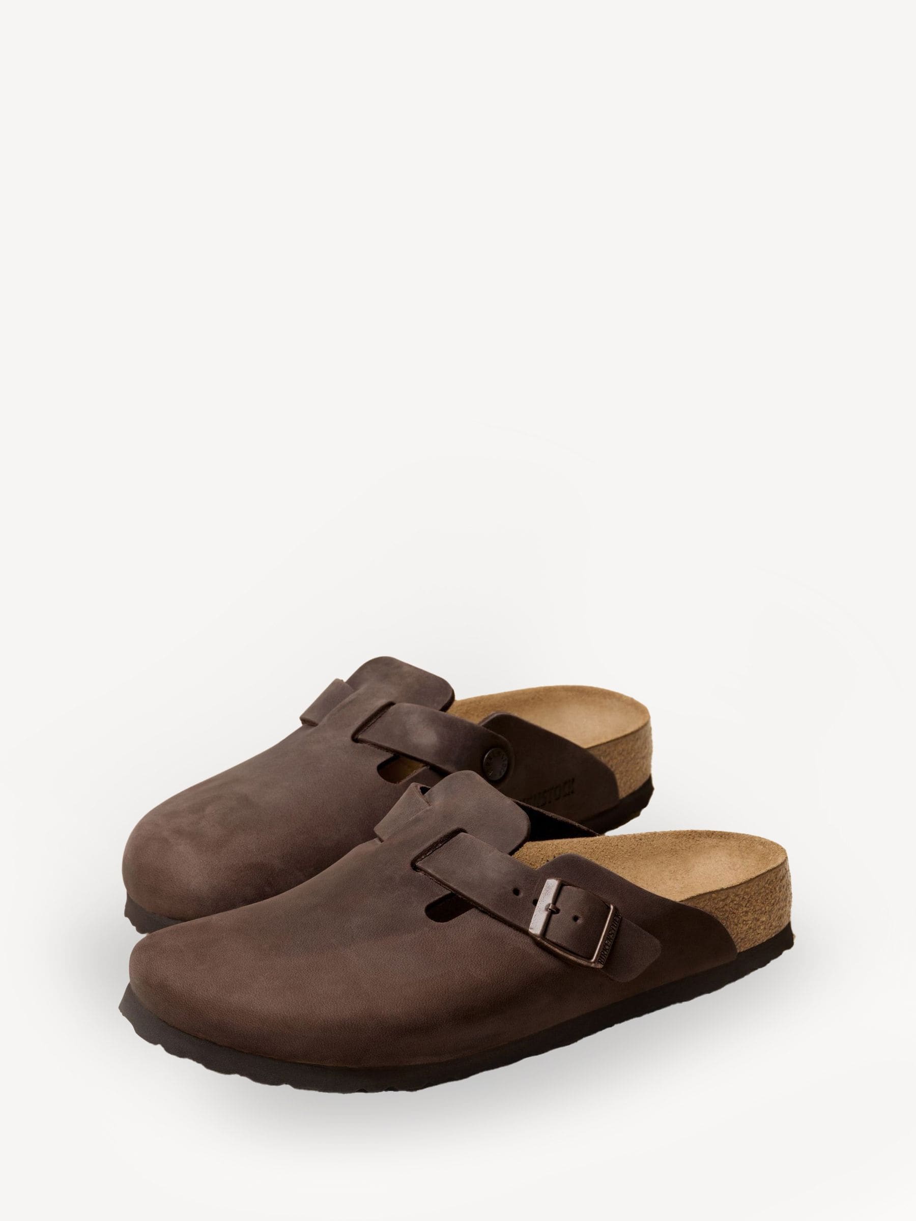 Bruin - Birkenstock Boston klompen van geolied leer