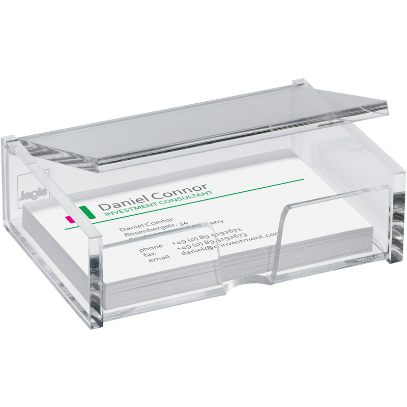 Sigel Visitenkartenbox, transparent