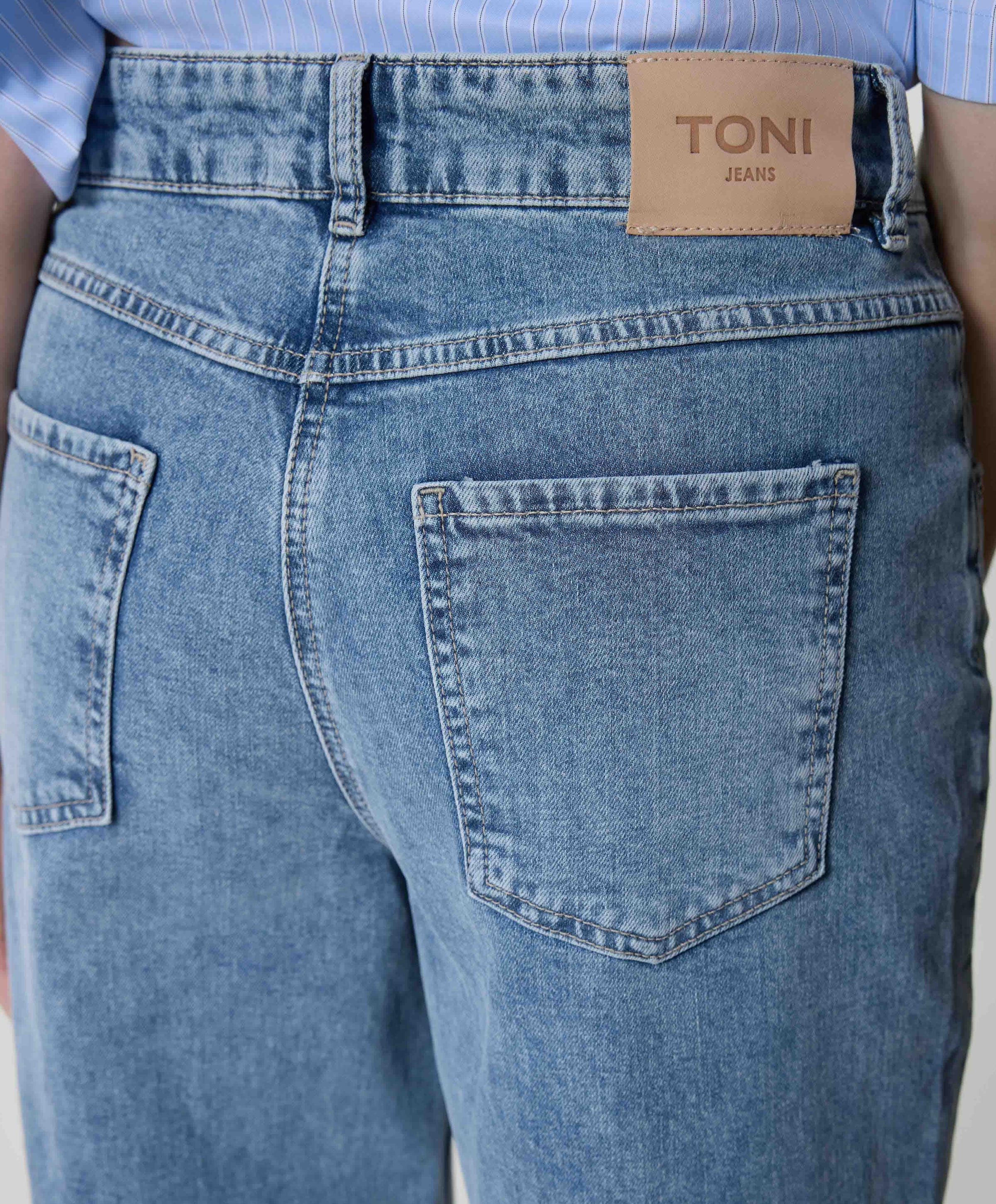 Toni Liv Barrel 7/8 dames jeans blauw