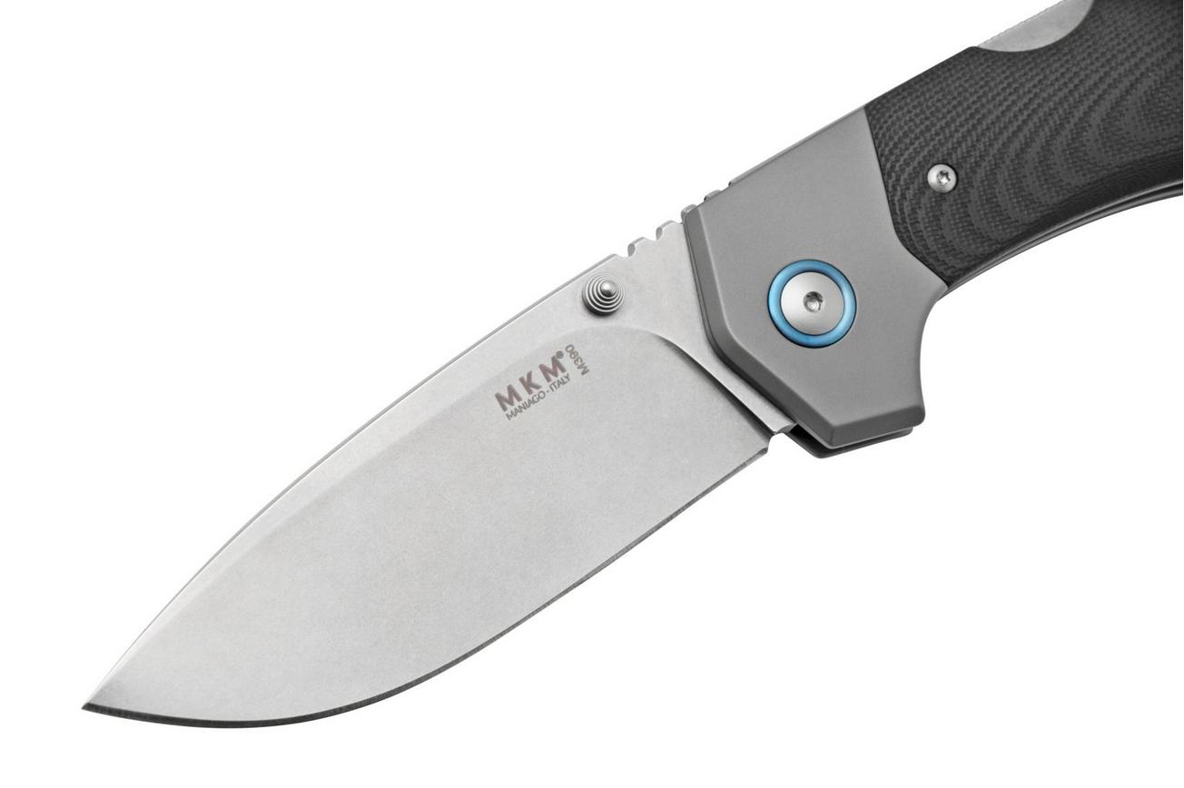 MKM Hero Stonewashed, Black G10, Titanium Bolsters, zakmes