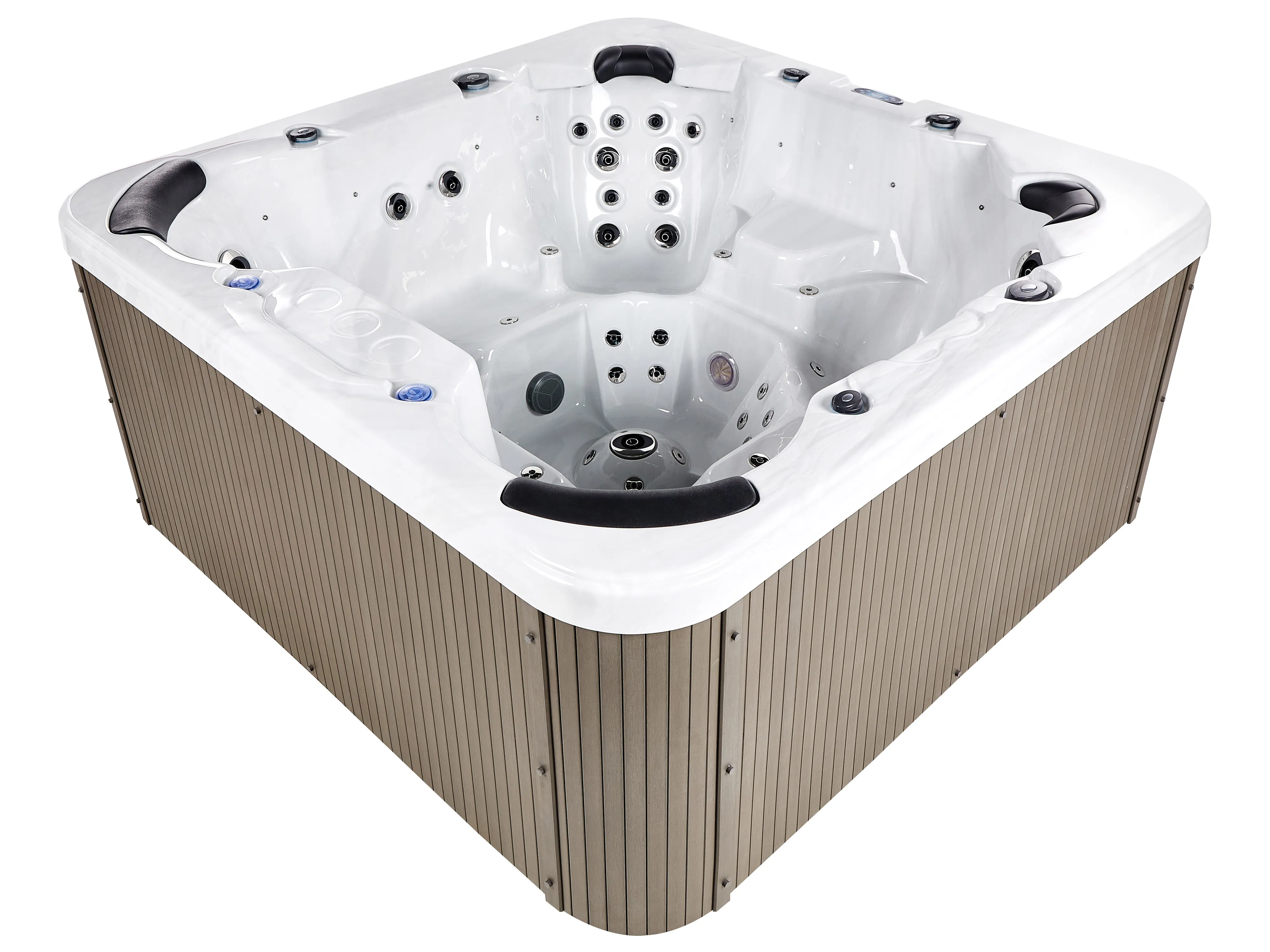 Buiten hottub met LED VILLARRICA Wit