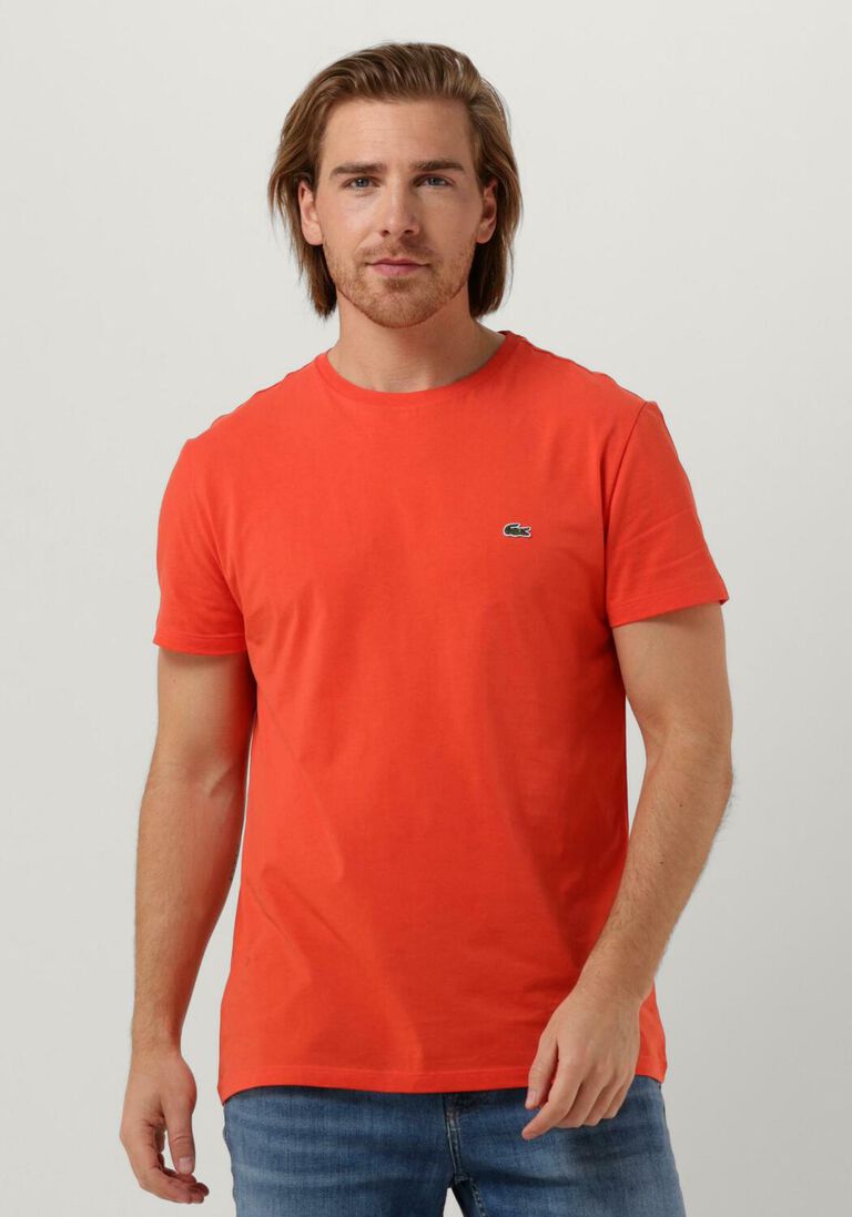 LACOSTE oranje lacoste t-shirt 1ht1 men's tee-shirt 1121
