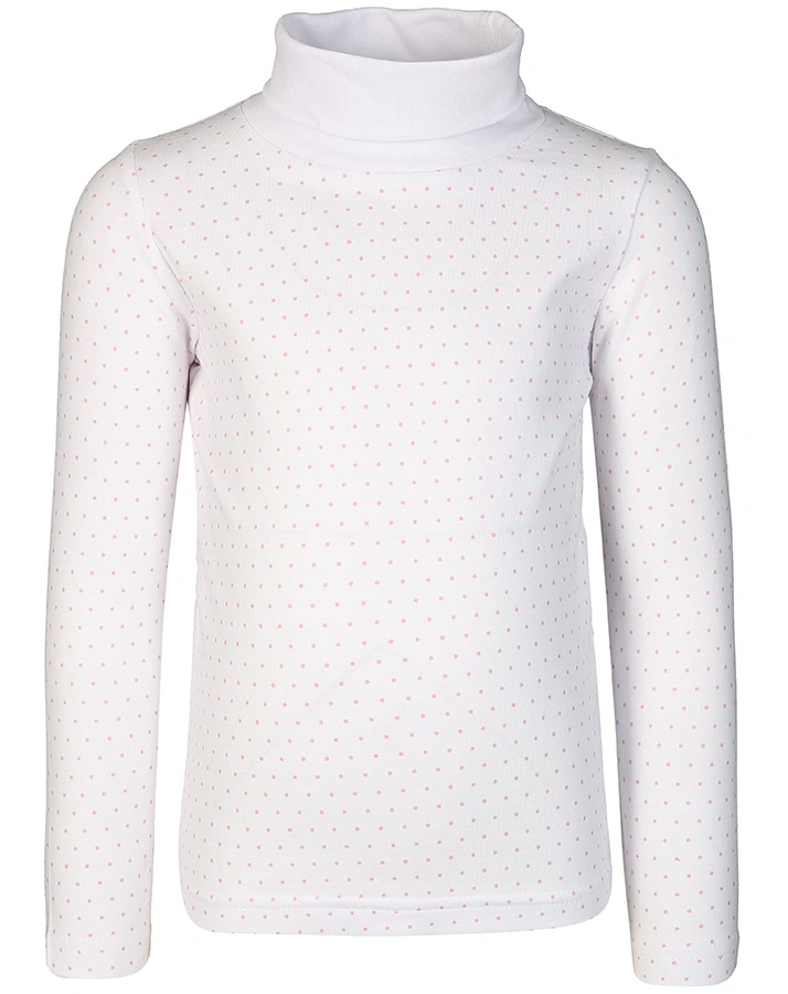 Rollkragen-Langarmshirt PÜNKTCHEN in weiß