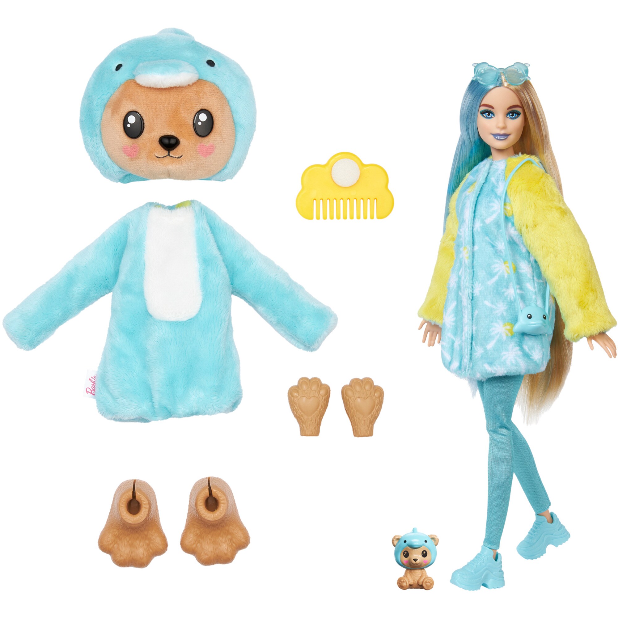 Mattel Puppe Barbie Cutie Reveal Costume Cuties Serie - Teddy Dolphin