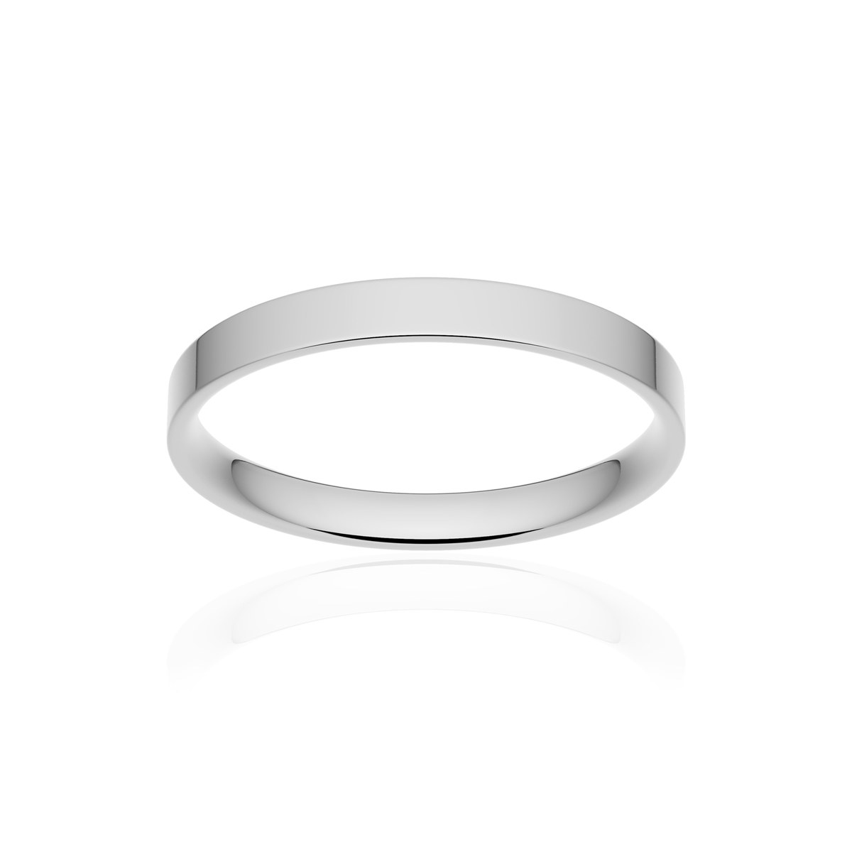 Alliance or 375 blanc poli ruban plat confort 2,5mm