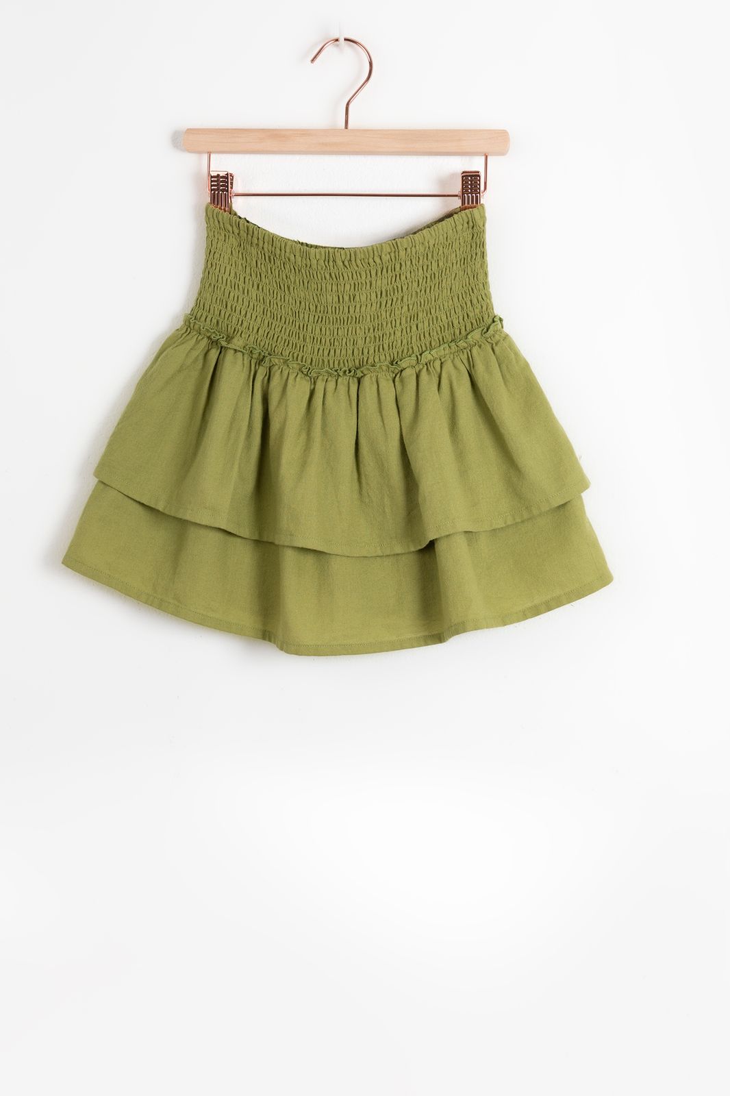 Groene ruffle rok