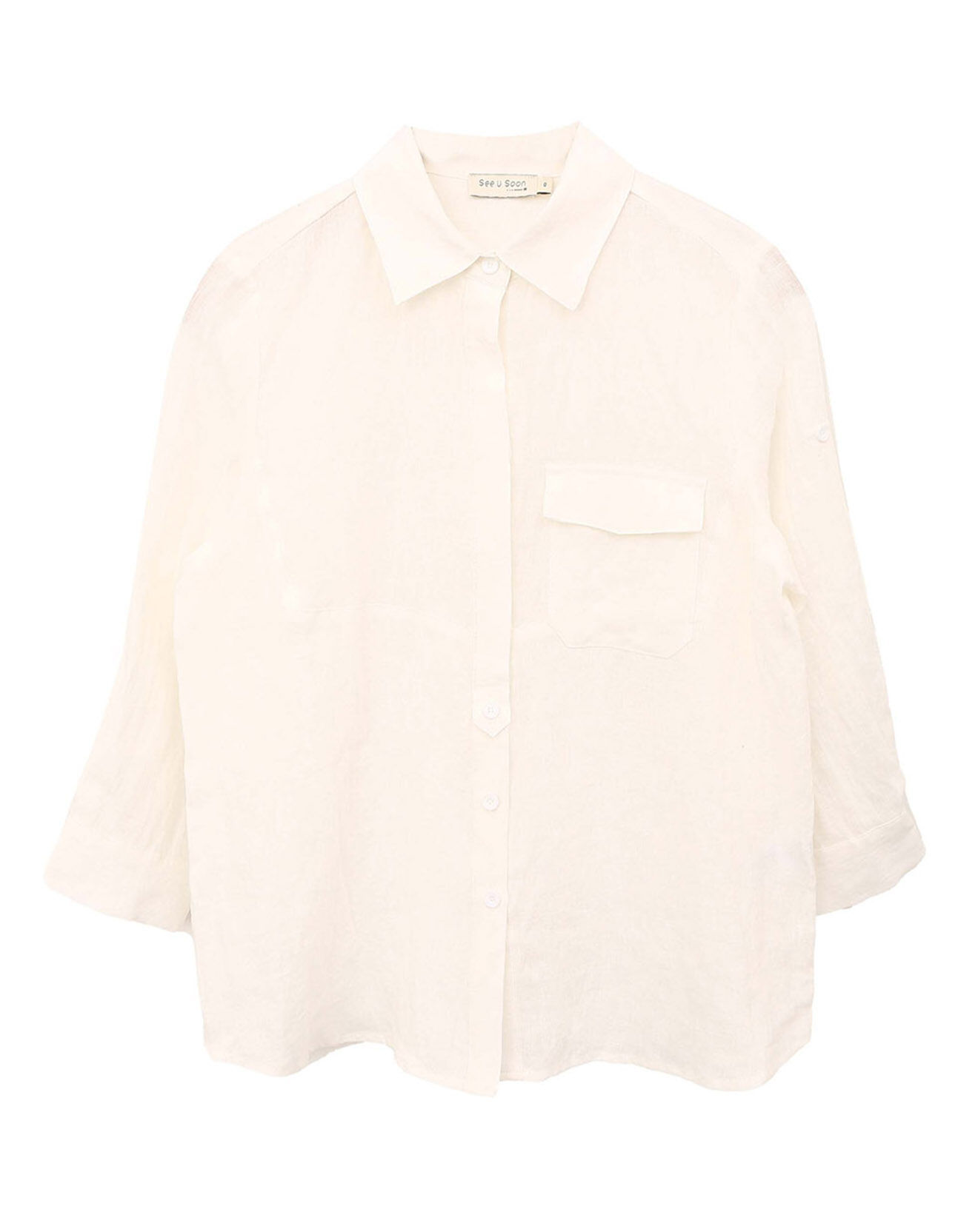 See u Soon Chemise 100% Lin Salomé blanche