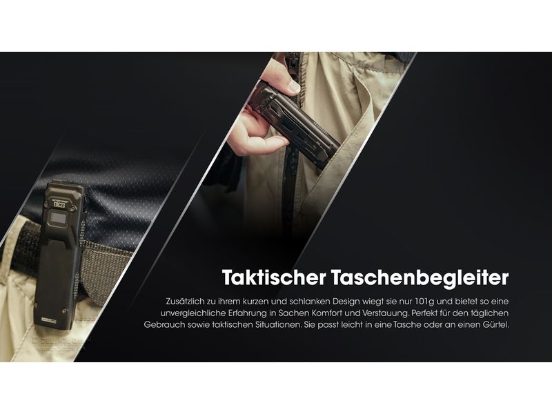 Nitecore Taschenlampe EDC23 2500 lm, 280m Ultraschlanke Taktik-Taschenlampe