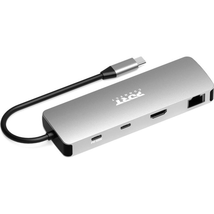 Port Designs 900164 station d'accueil Avec fil USB 3.2 Gen 1 (3.1 Gen 1) Type-C Acier inoxydable