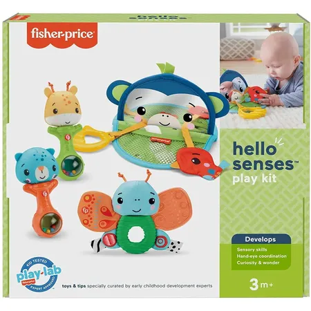 Fisher-Price Sinne Entdecken Babyspielzeug, Geschenkset ab 3 Monate