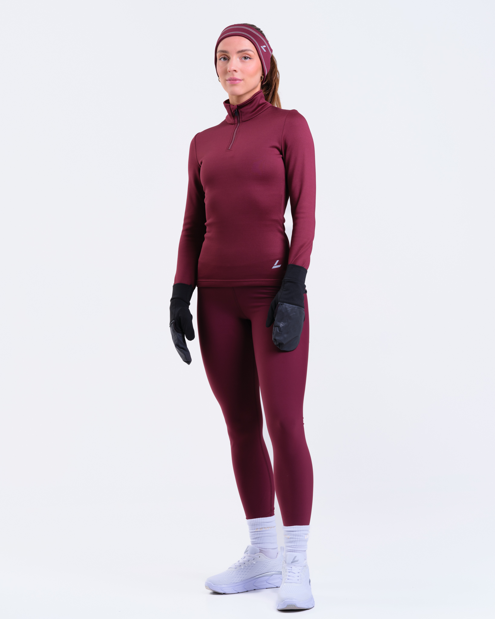 LEVITY Accelerate Winter Half Zip LS Burgundy