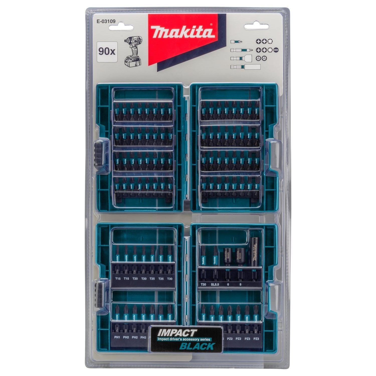 Makita E-03109 Impact Black Slagschroefbitset 90-delig