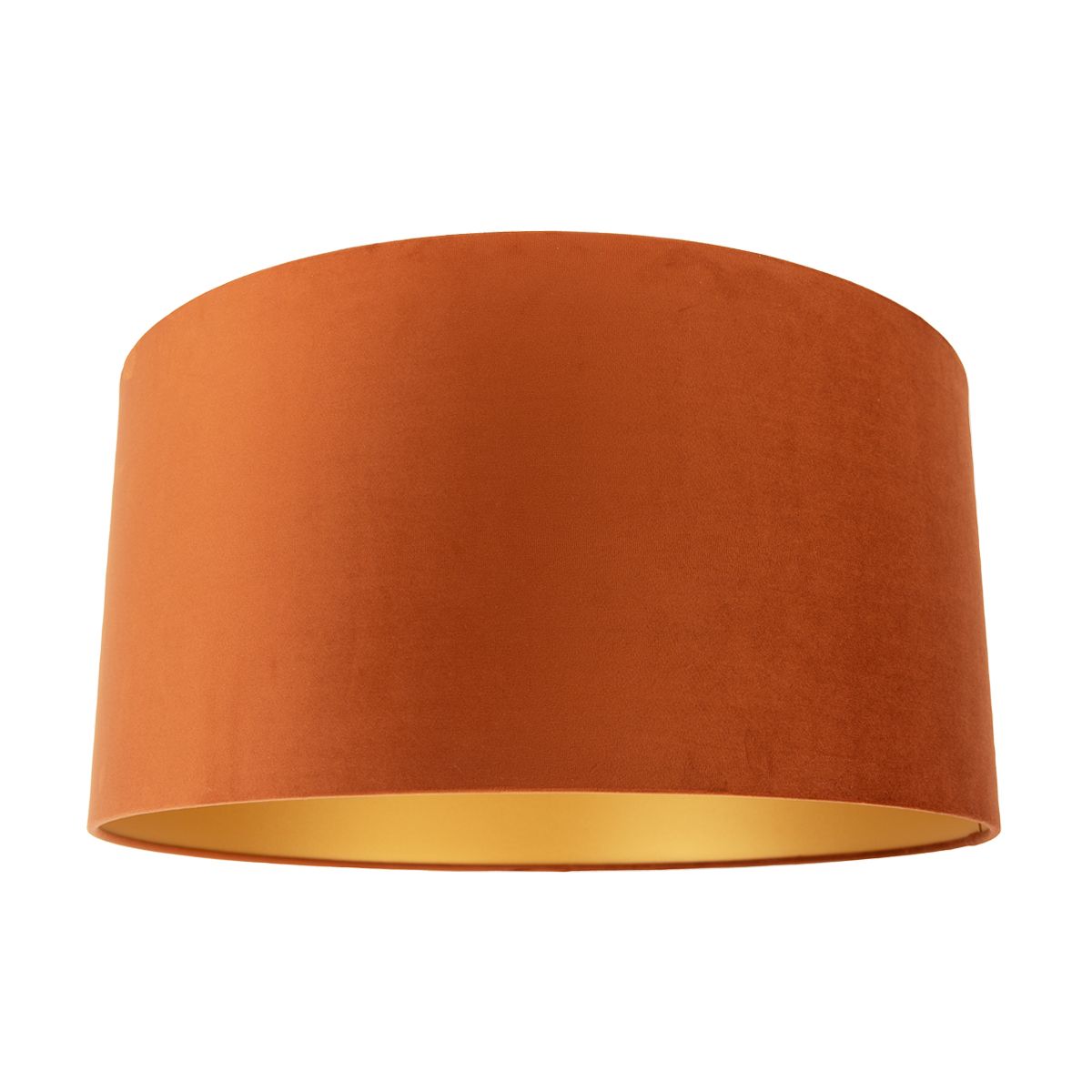 Stoffen lampenkap oranje met gouden binnenkant 50/50/25