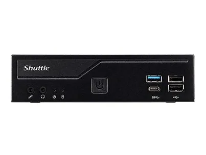 Shuttle XPC slim DH610 - Barebone - Slim-PC LGA1700 sokkel - Intel H610 - uden CPU - RAM 0 GB - Gigabit Ethernet, 2.5 Gigabit Ethernet - sort