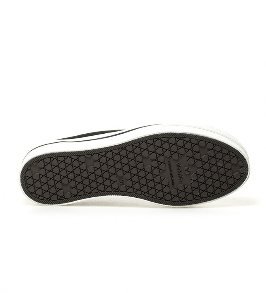 Tênis Victoria estilo basquete preto - Altura da plataforma: 4 cm -