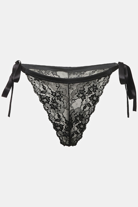 Hemdchen, Ouvert-String, Spitze, Ziersteine