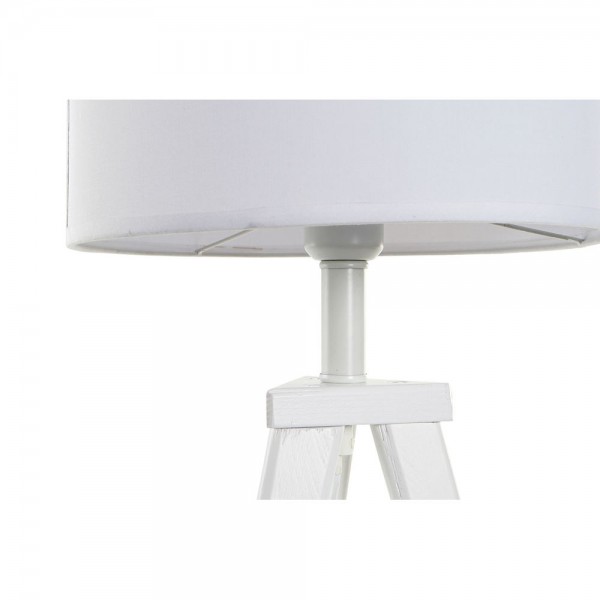 Lampe de bureau blanc polyester bois 220 v 50 w