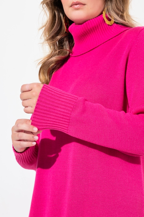 Pullover, A-Linie, Rollkragen