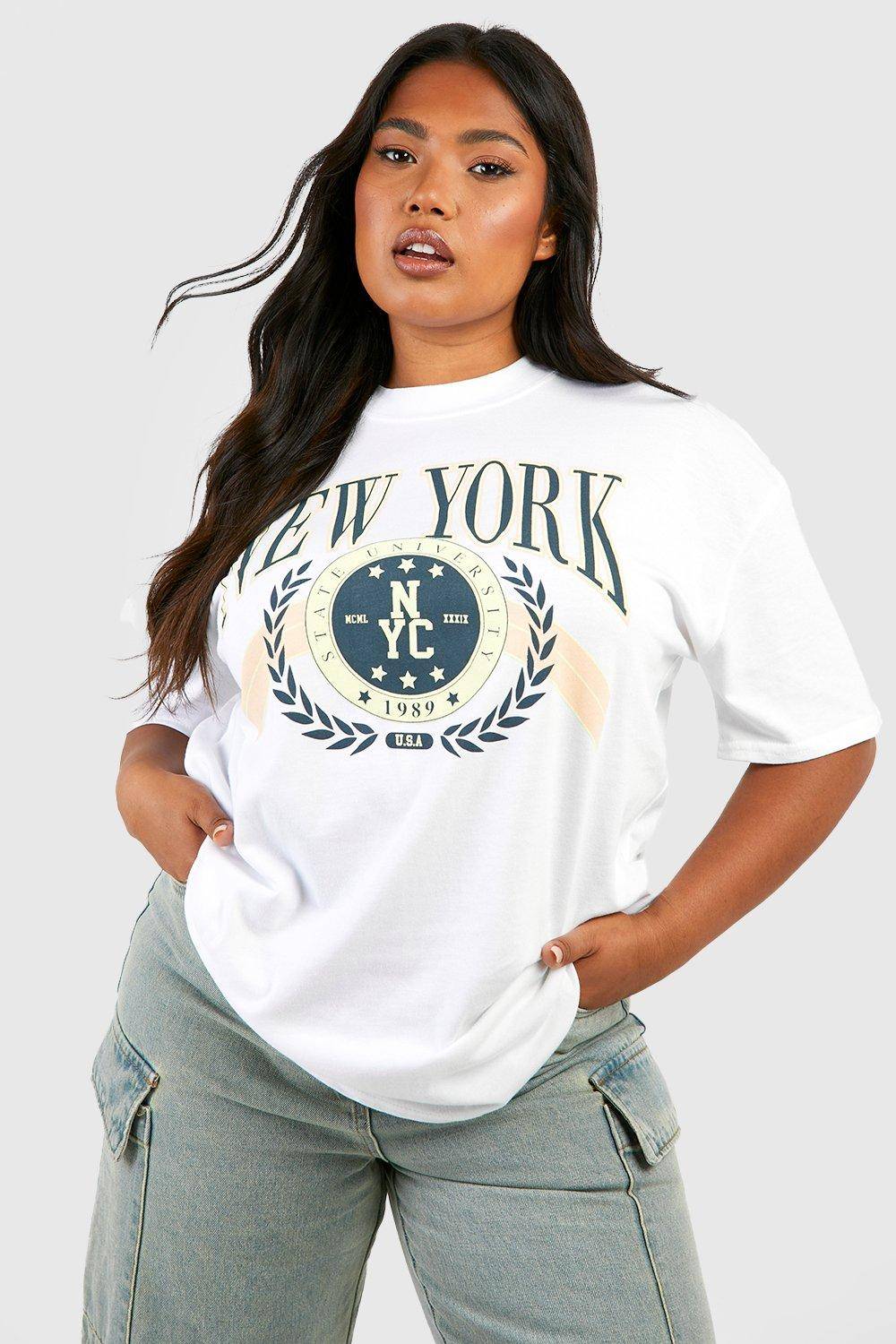 boohoo Plus New York Printed T-shirt
