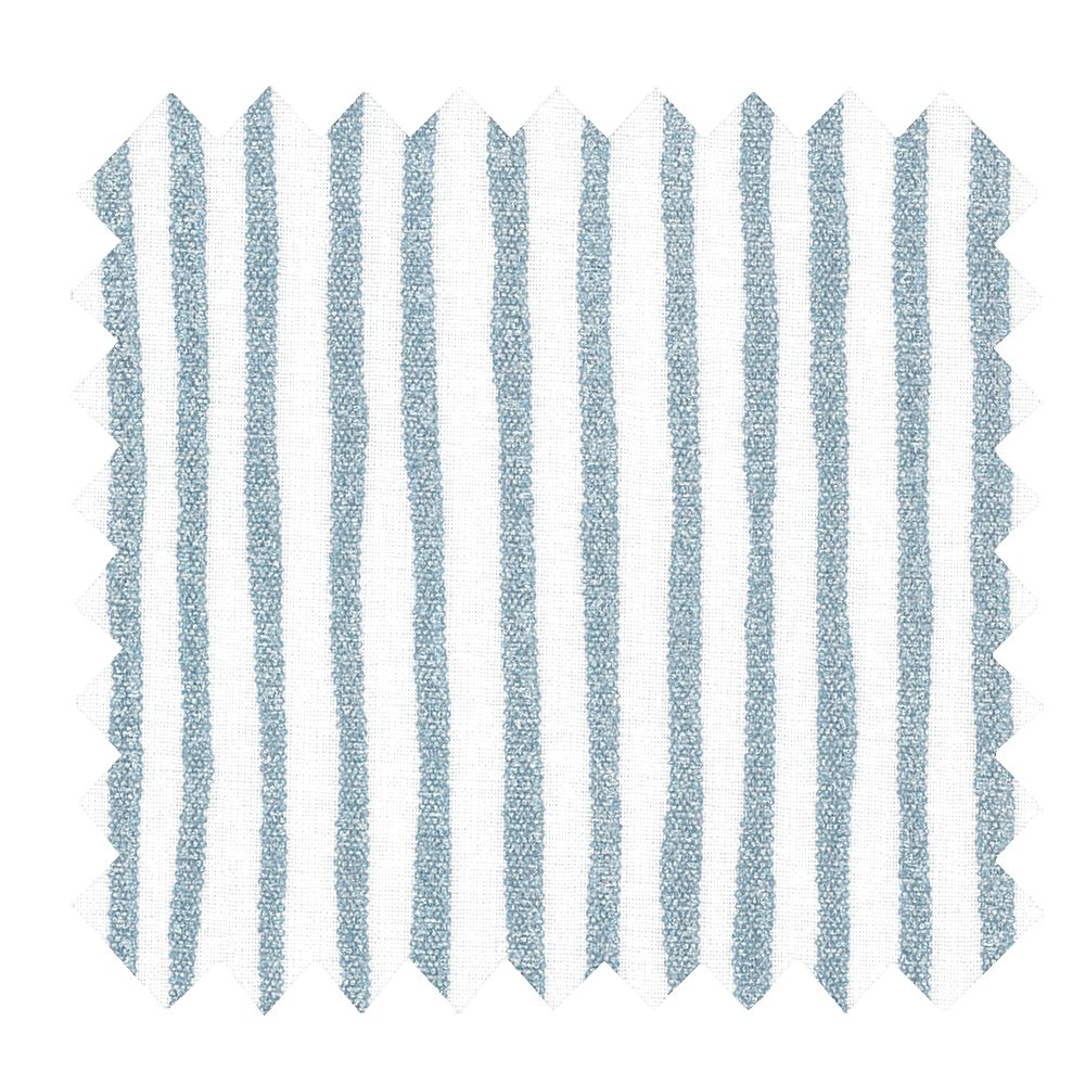 Tissu Enduit Au Mètre Rayé Bleu Blanc