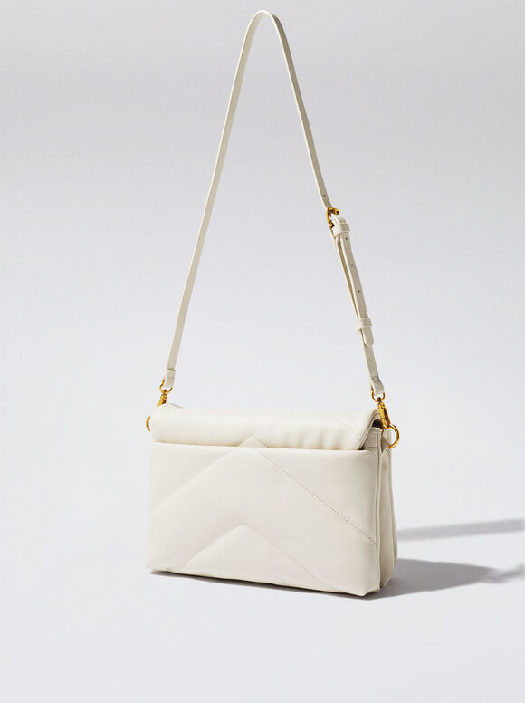 Bolsa acolchoada com corrente - Cru