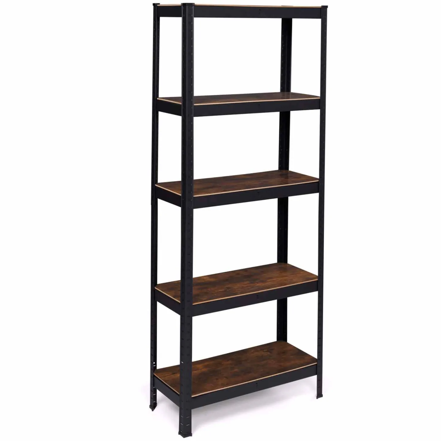 Etagère modulable charges lourdes 5 plateaux effet bois vieilli